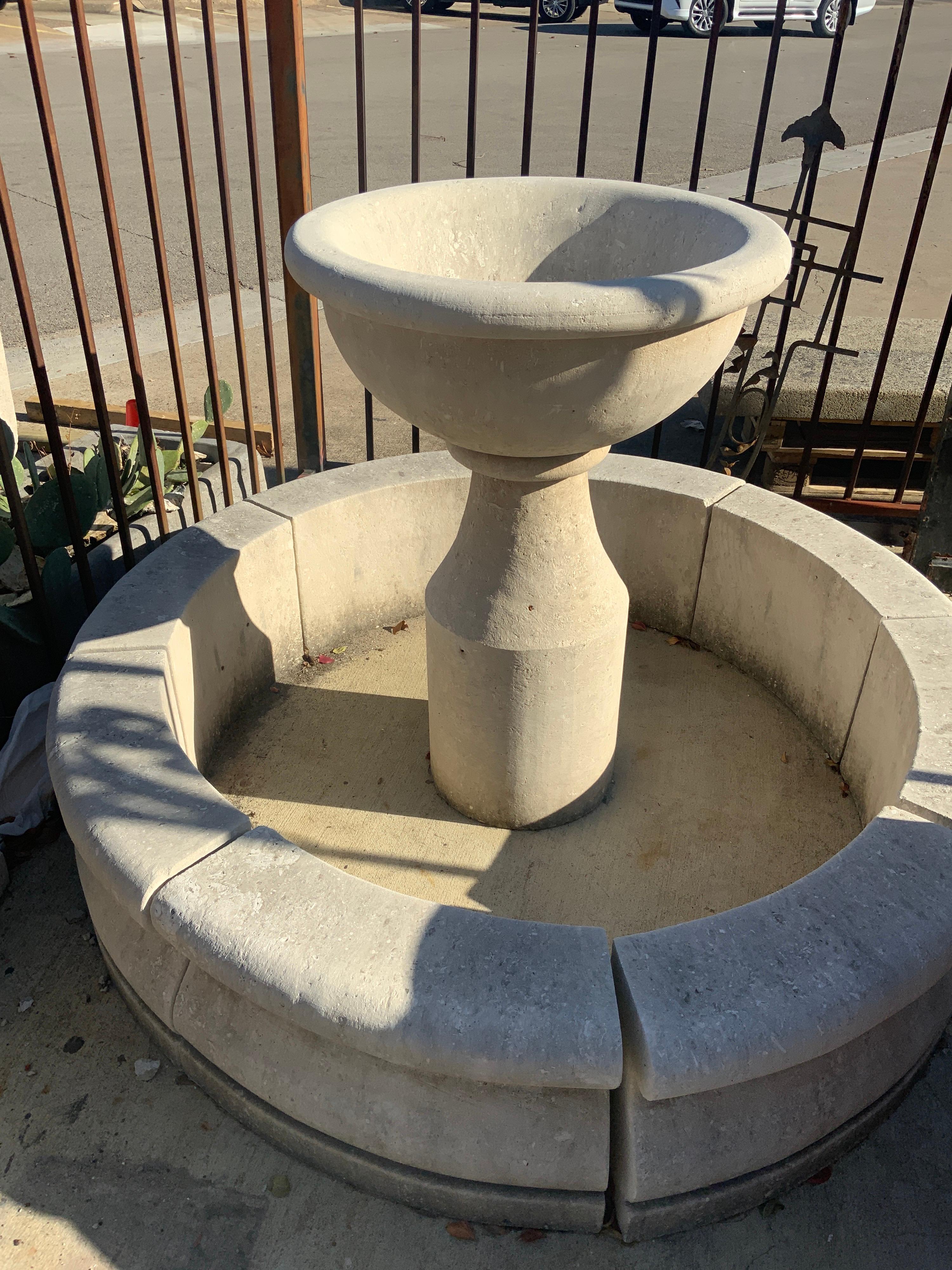 Beautiful contemporary infinity fountain. Item dates to early 2000s. Origin; France. Measurements detailed in images.