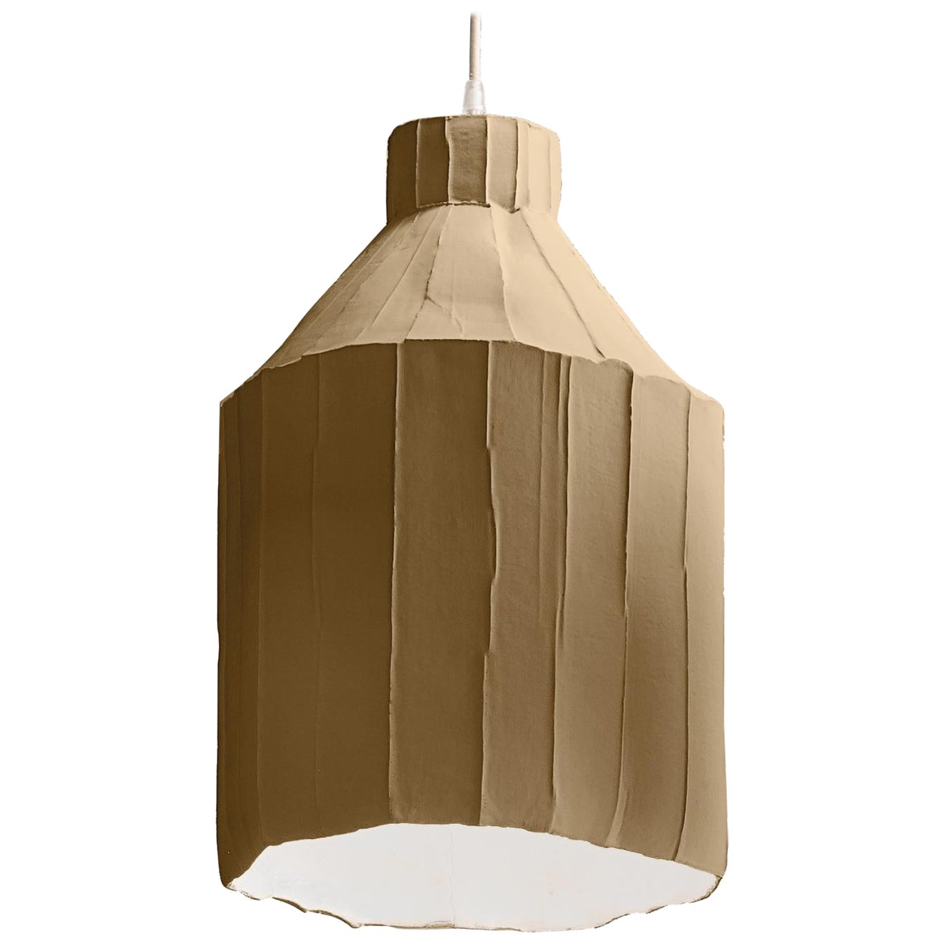 Lampada contemporanea in ceramica beige SUFI Texture Corteccia