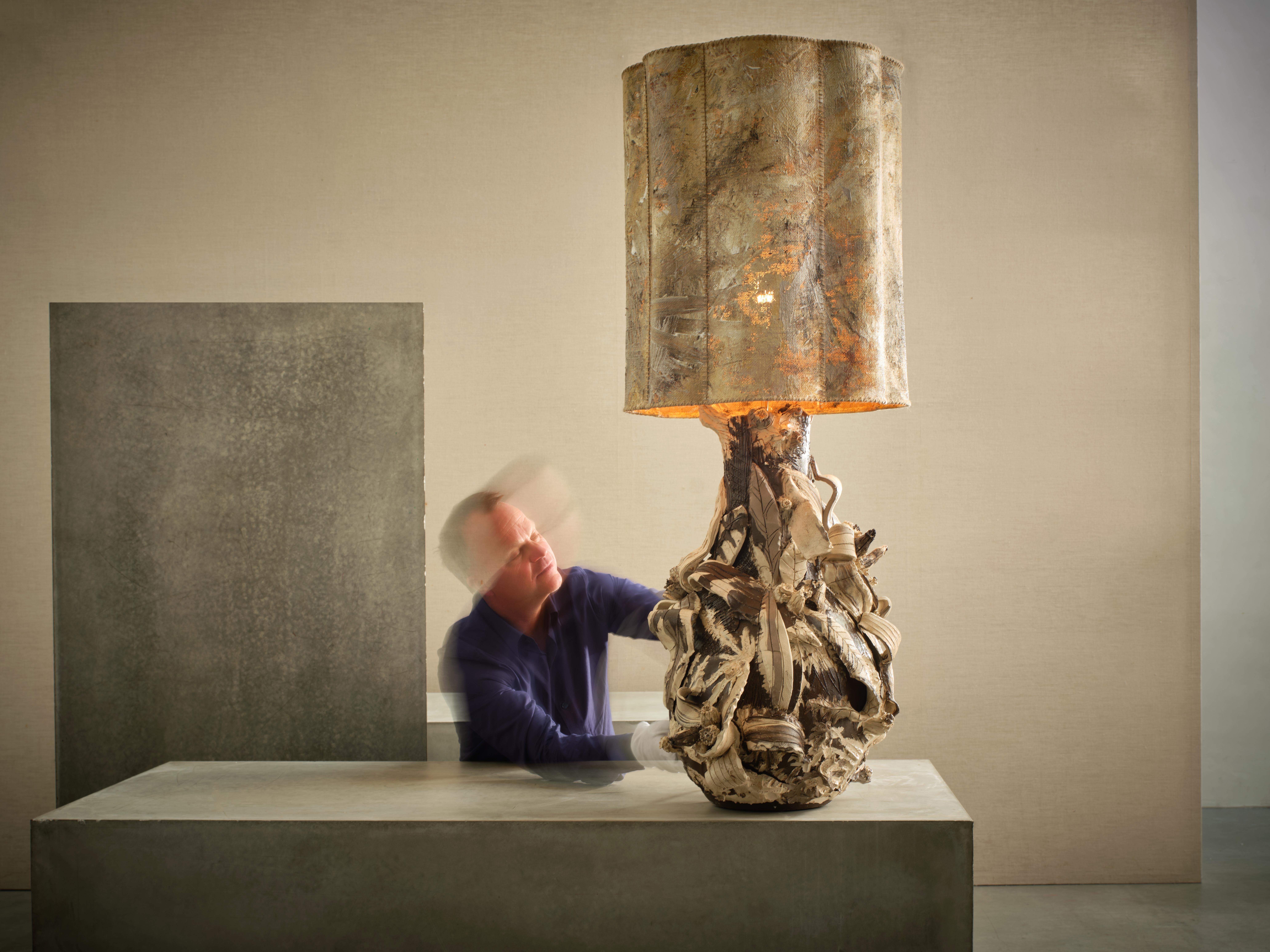 Fait main Lampe Blooming Terra en céramique Contemporary MVC23008 by Maarten Vrolijk en vente