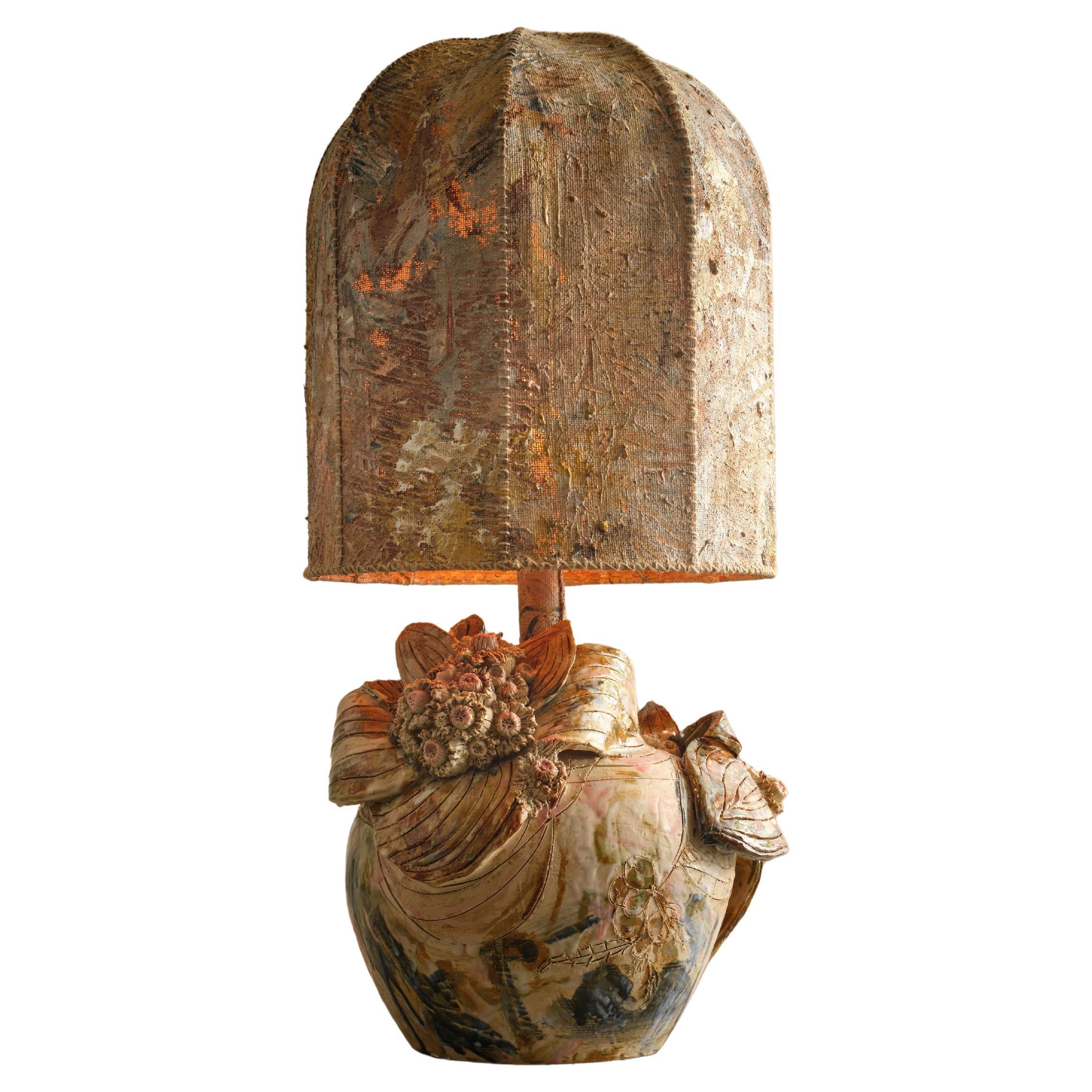 Contemporary Ceramic Blooming Terra lamp MVC24003 by Maarten Vrolijk
