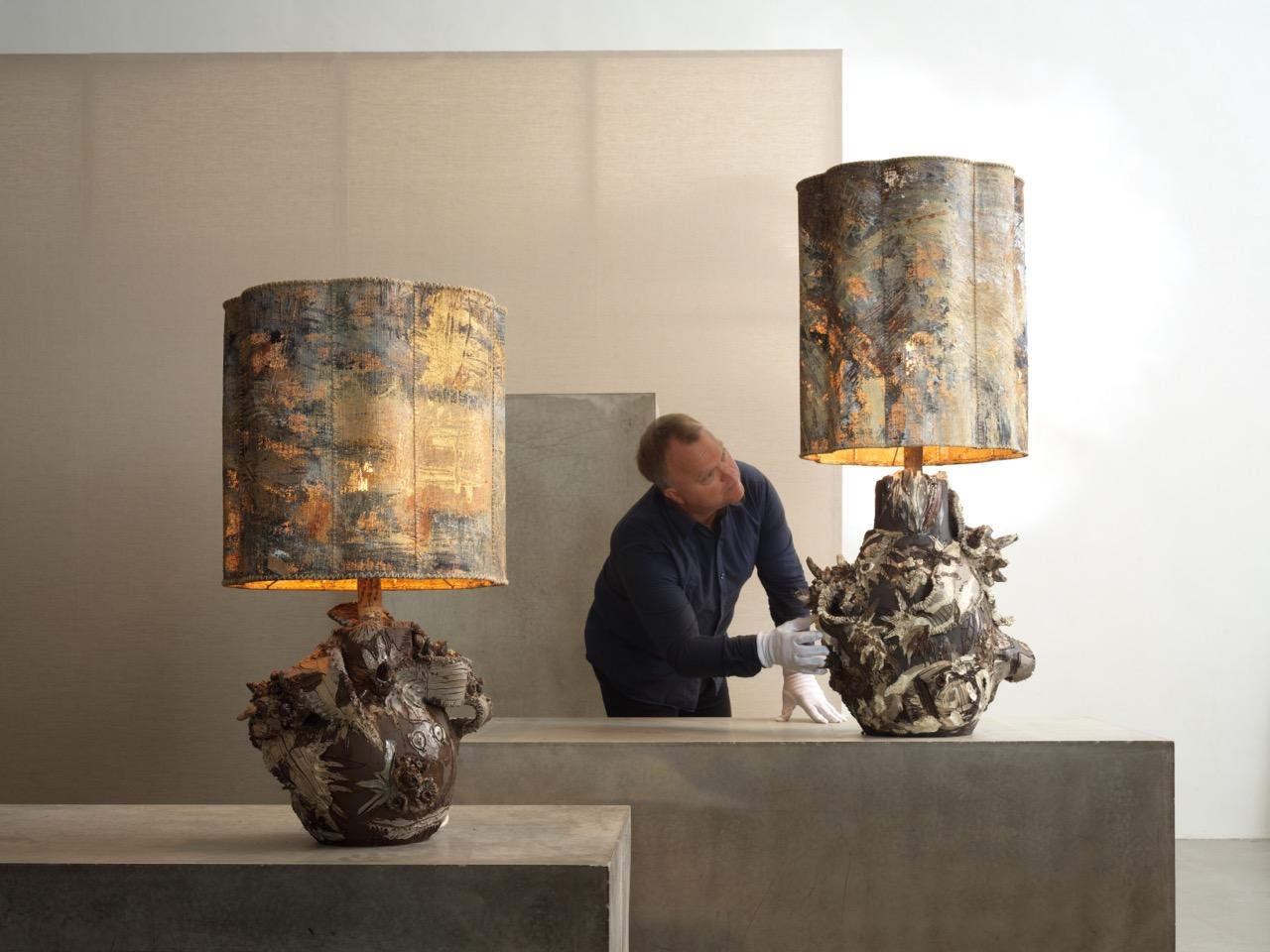 Contemporary Ceramic Blooming Terra lamp MVC25004 by Maarten Vrolijk In New Condition For Sale In 1204, CH