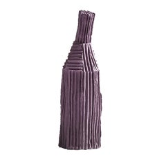 Contemporary Ceramic Cartocci Lilac Decorative Bottle Corteccia Texture