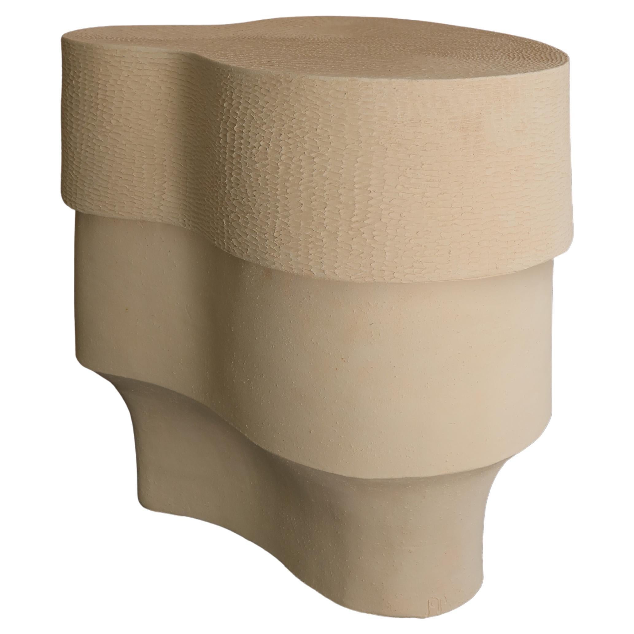 Contemporary Ceramic Cavus III side table Handcrafted by Jan Ernst