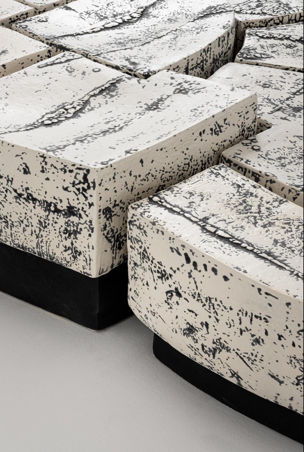 Émaillé Table basse contemporaine en céramique 