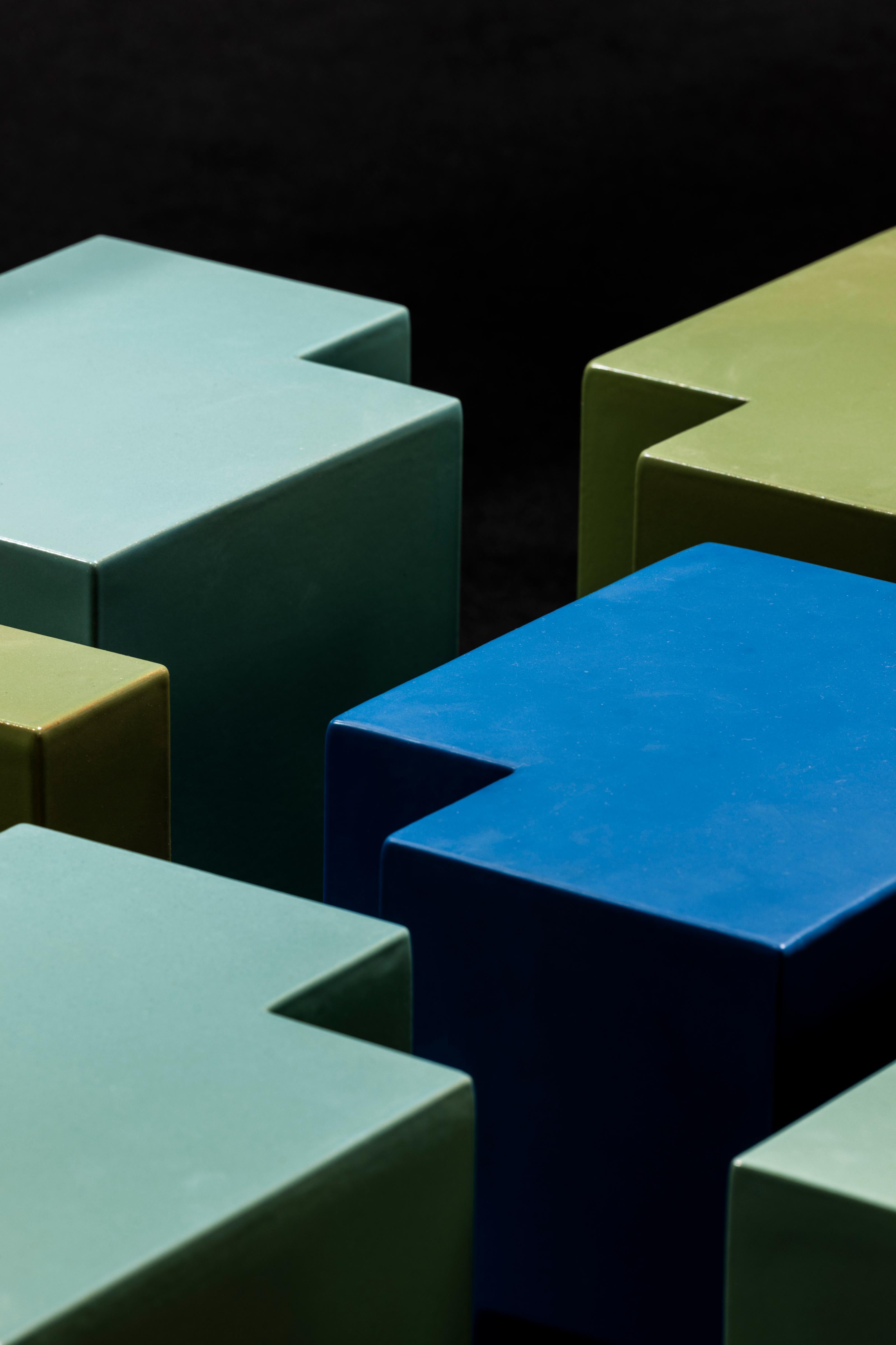 Contemporary Ceramic Coffee Table by Andrée & Michel Hirlet, France For Sale 5