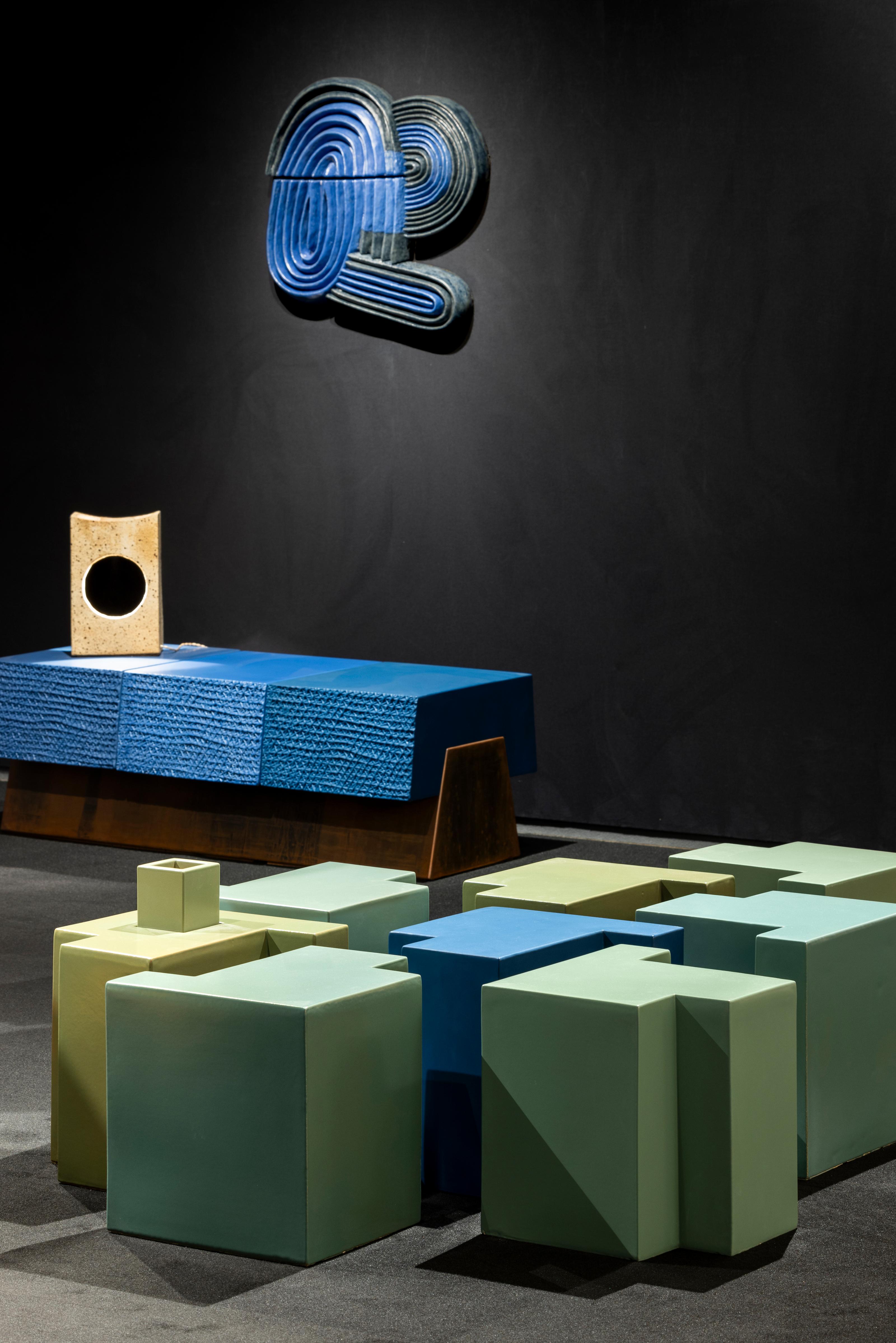 Contemporary Ceramic Coffee Table by Andrée & Michel Hirlet, France For Sale 1