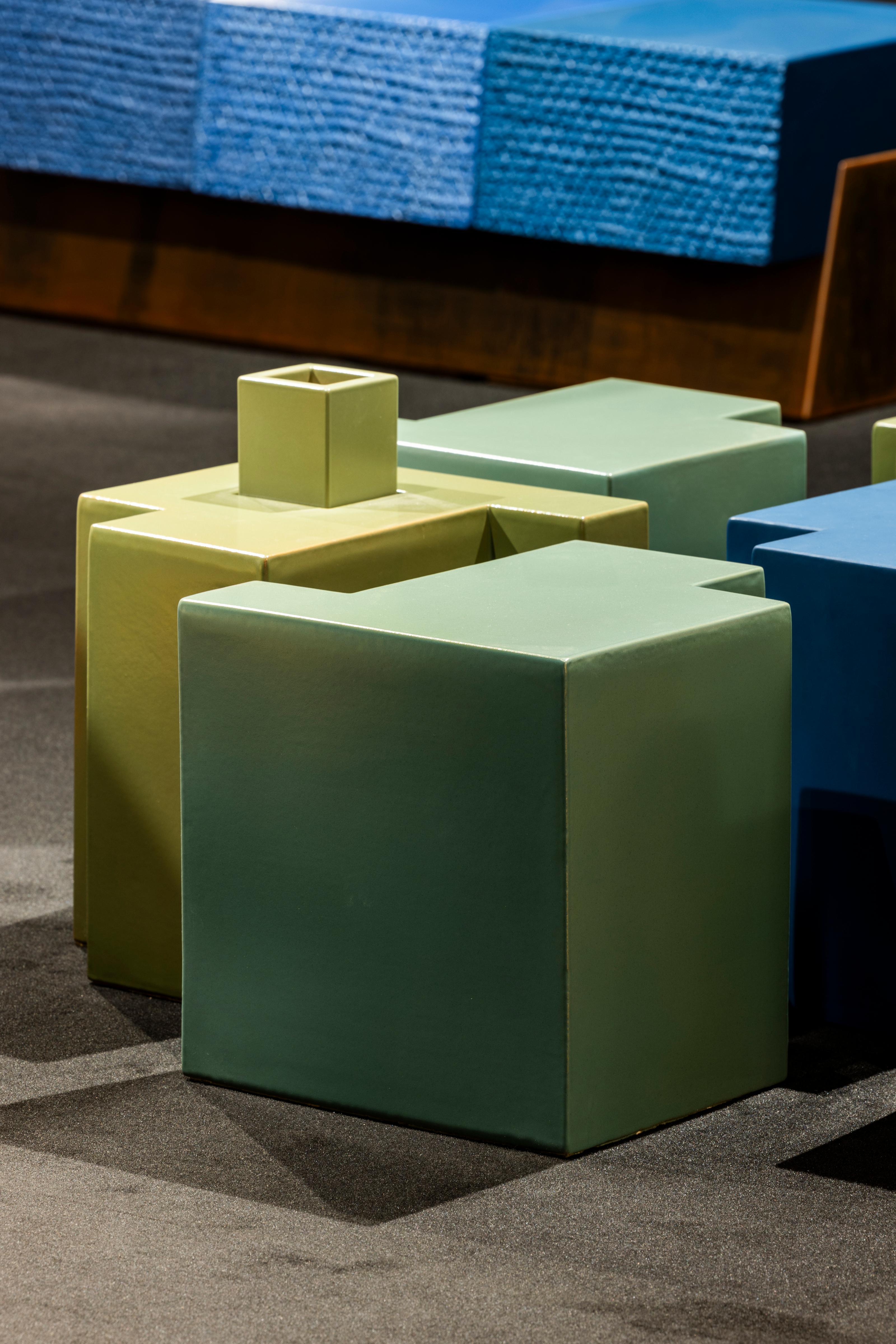Contemporary Ceramic Coffee Table by Andrée & Michel Hirlet, France For Sale 2