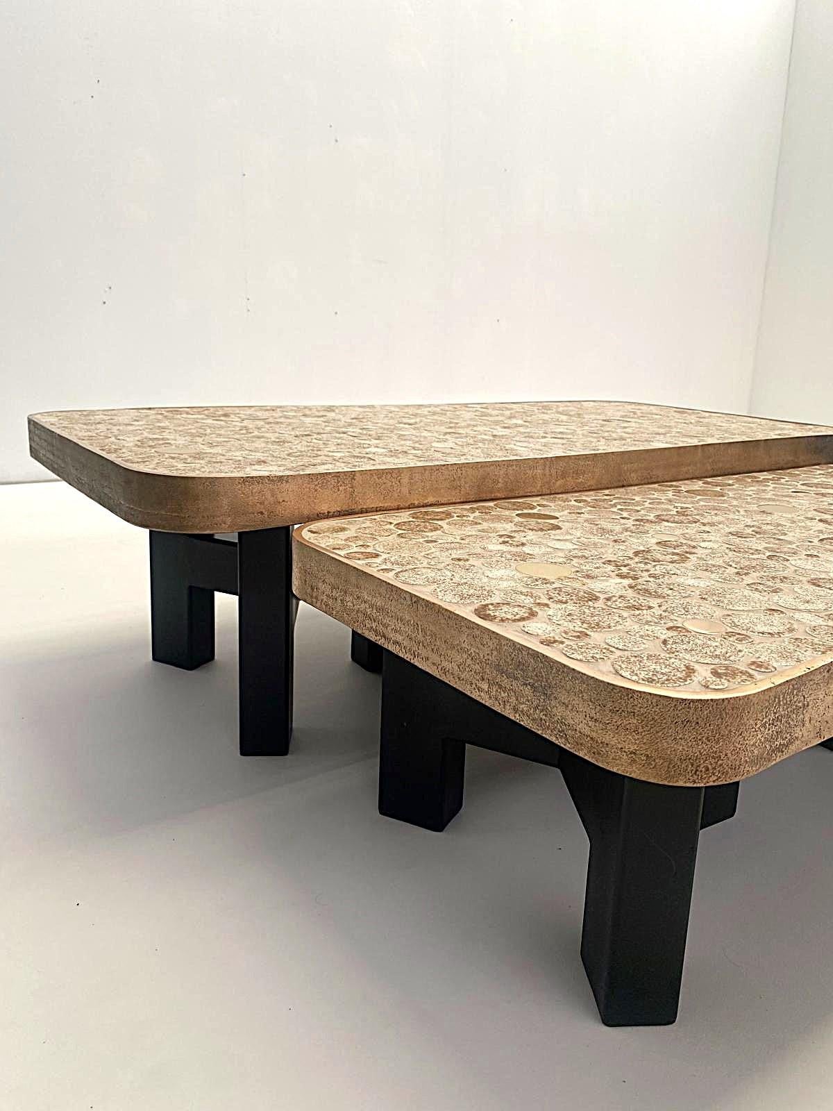 Belgian Contemporary ceramic coffee table by Aliette Vliers