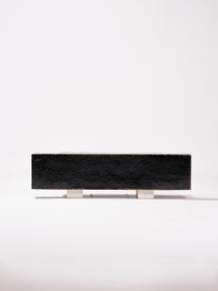 Contemporary Ceramic Coffeetable modern Bench Glazed Stoneware Dark Green Brown