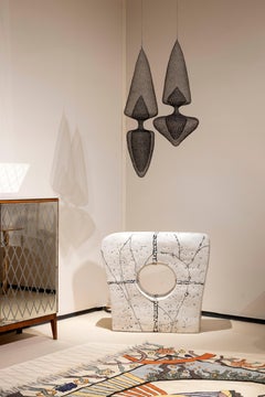 Contemporary Ceramic Console Table "Aztèque" by Agnès Debizet