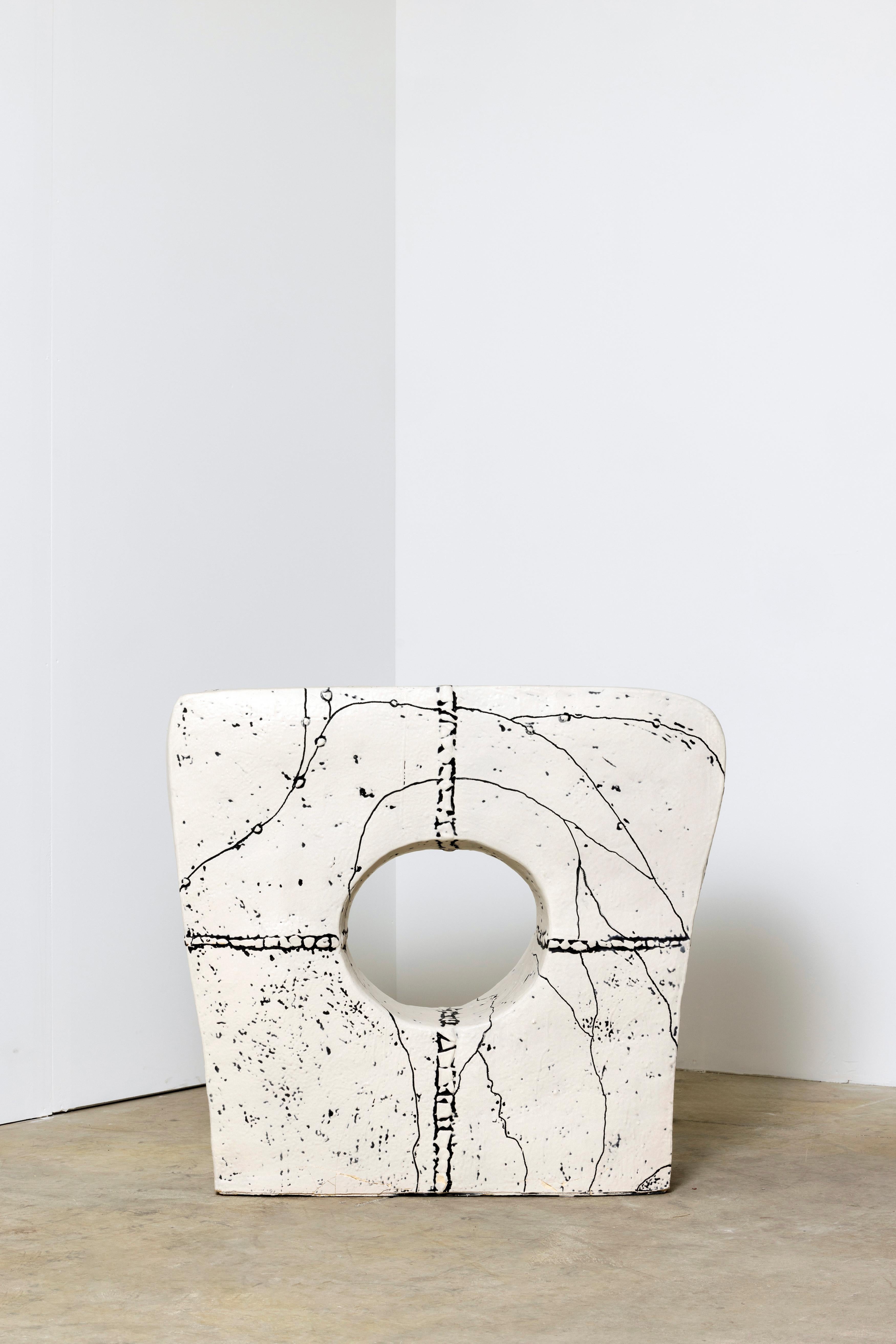 Français Table console contemporaine en céramique 