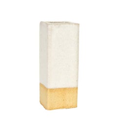 Triple Tier Tall Ceramic Hex Side Tabl in Cream by BZIPPY