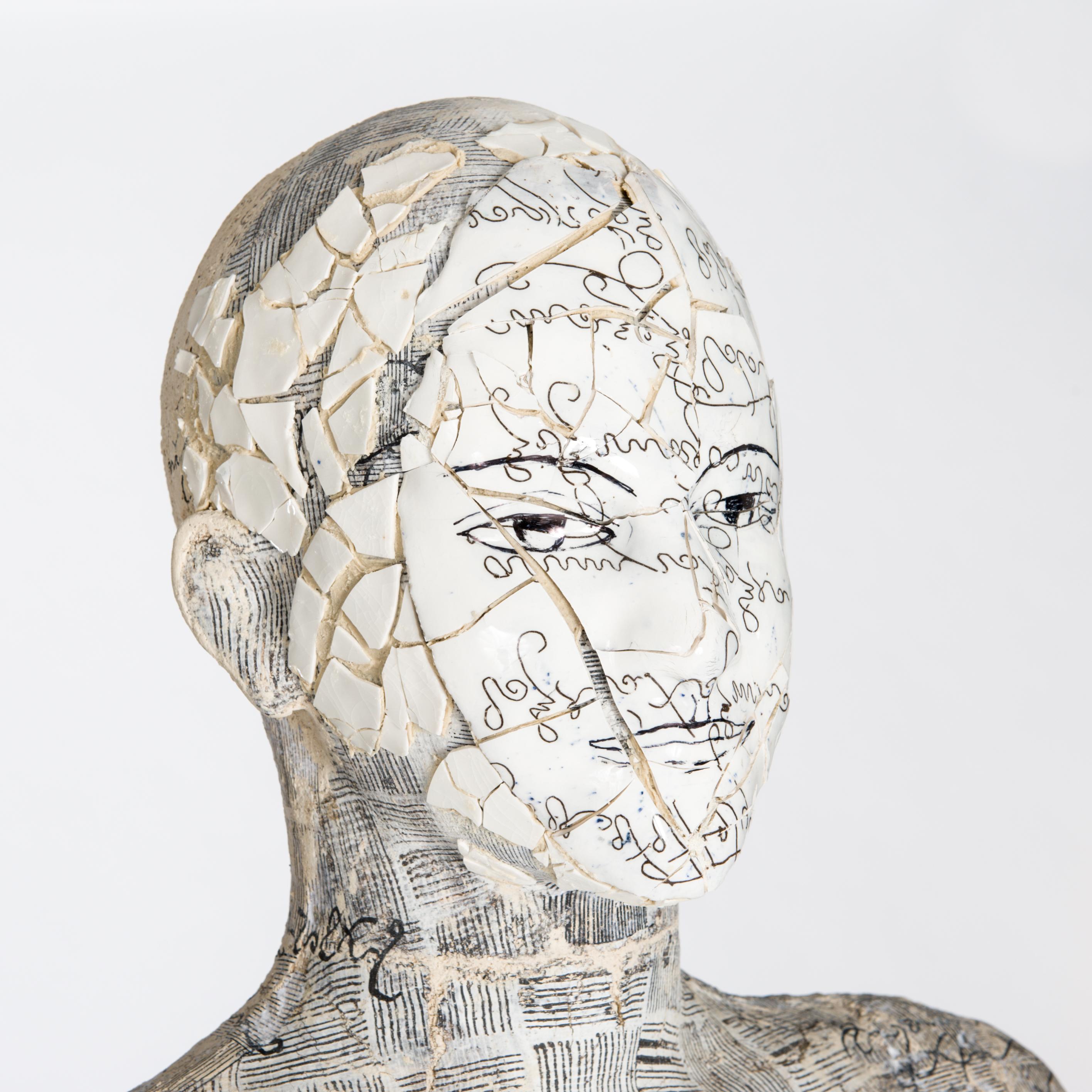 Contemporary Ceramic Figural Lifesize Female Sculpture by Dora Várkonyi For Sale 4