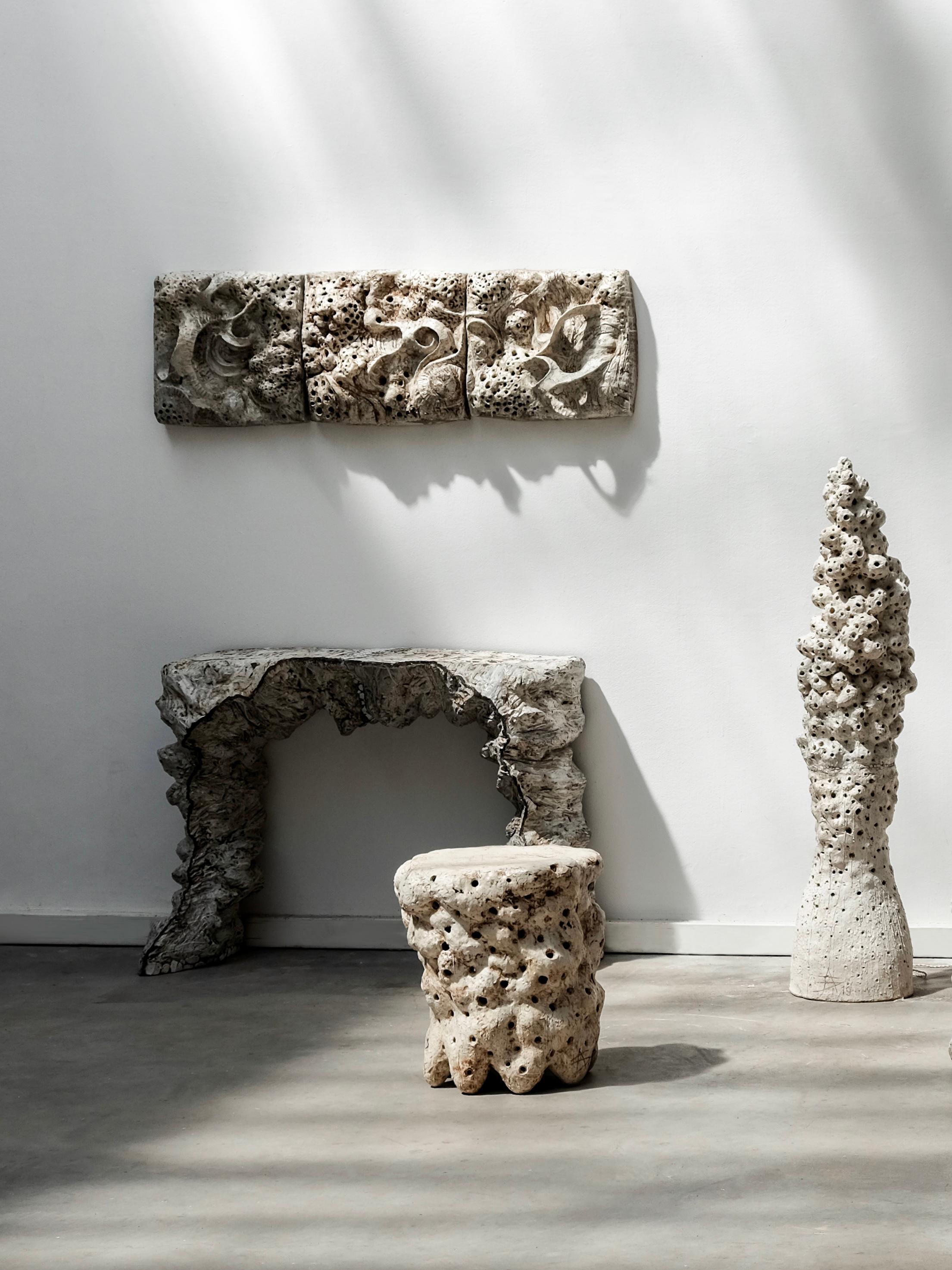 Porcelaine Lampadaire en céramique contemporain Sculpture d'Agnès Debizet, 2019 en vente