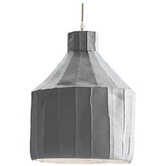 Lampada contemporanea in ceramica grigia SUFI Texture Corteccia