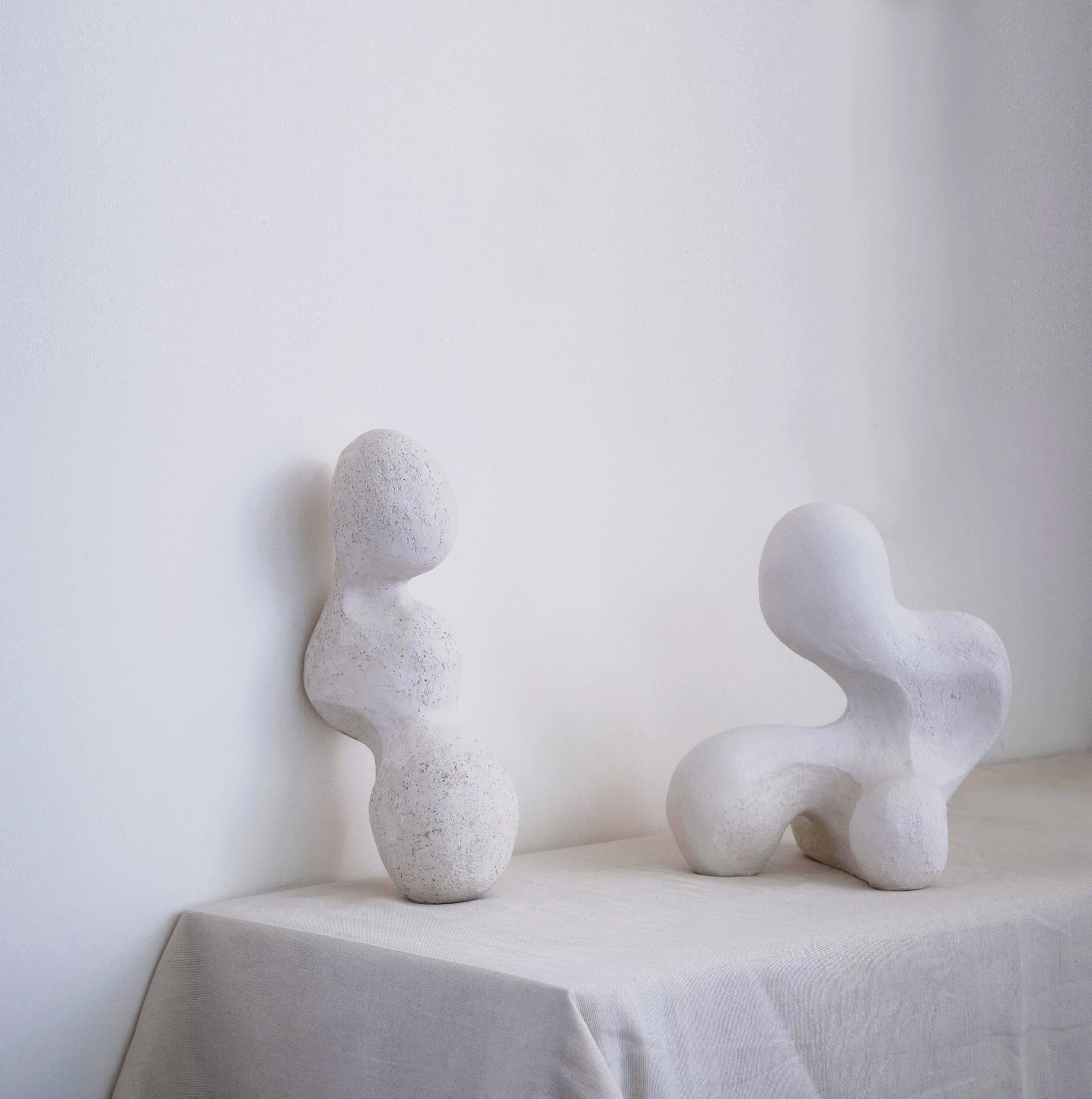 Hand-Carved Contemporary Ceramic  Handmade Sculpture  