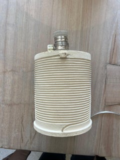 Contemporary Ceramic Handmade Table Side Lamp, White