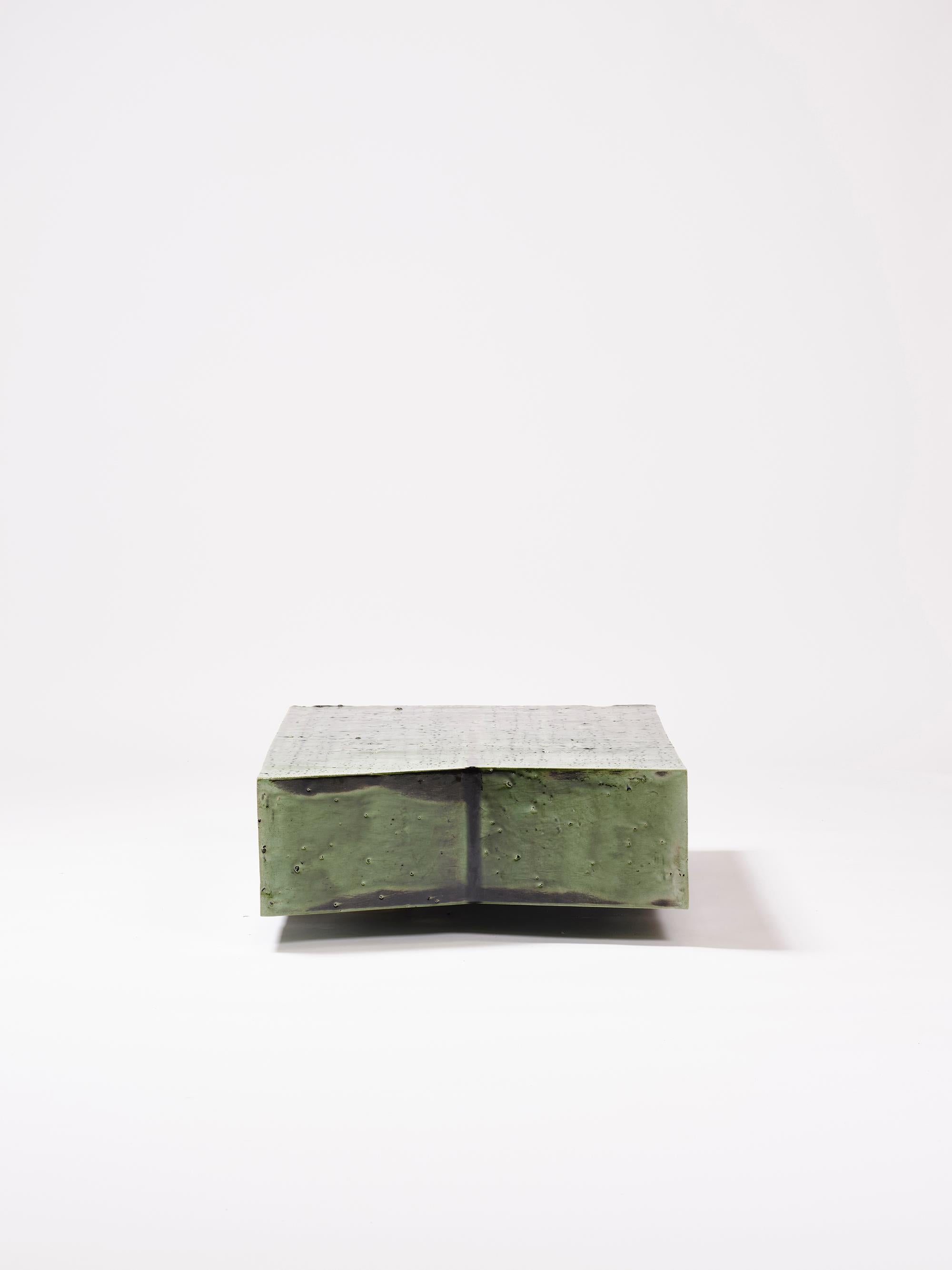 Contemporary Ceramic Lectern Reading Desk Glazed Earthenware Deep Green modern For Sale 4