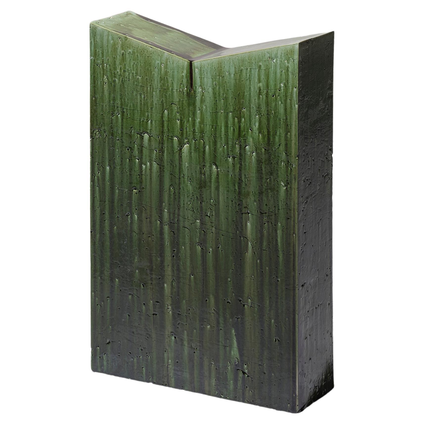 Lecterne de lecture contemporaine en céramique émaillée vert foncé moderne en vente