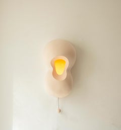 Contemporary Ceramic Mini Wall Sconce, Organic Modern Clay "Bubble Lamp" by AOAO