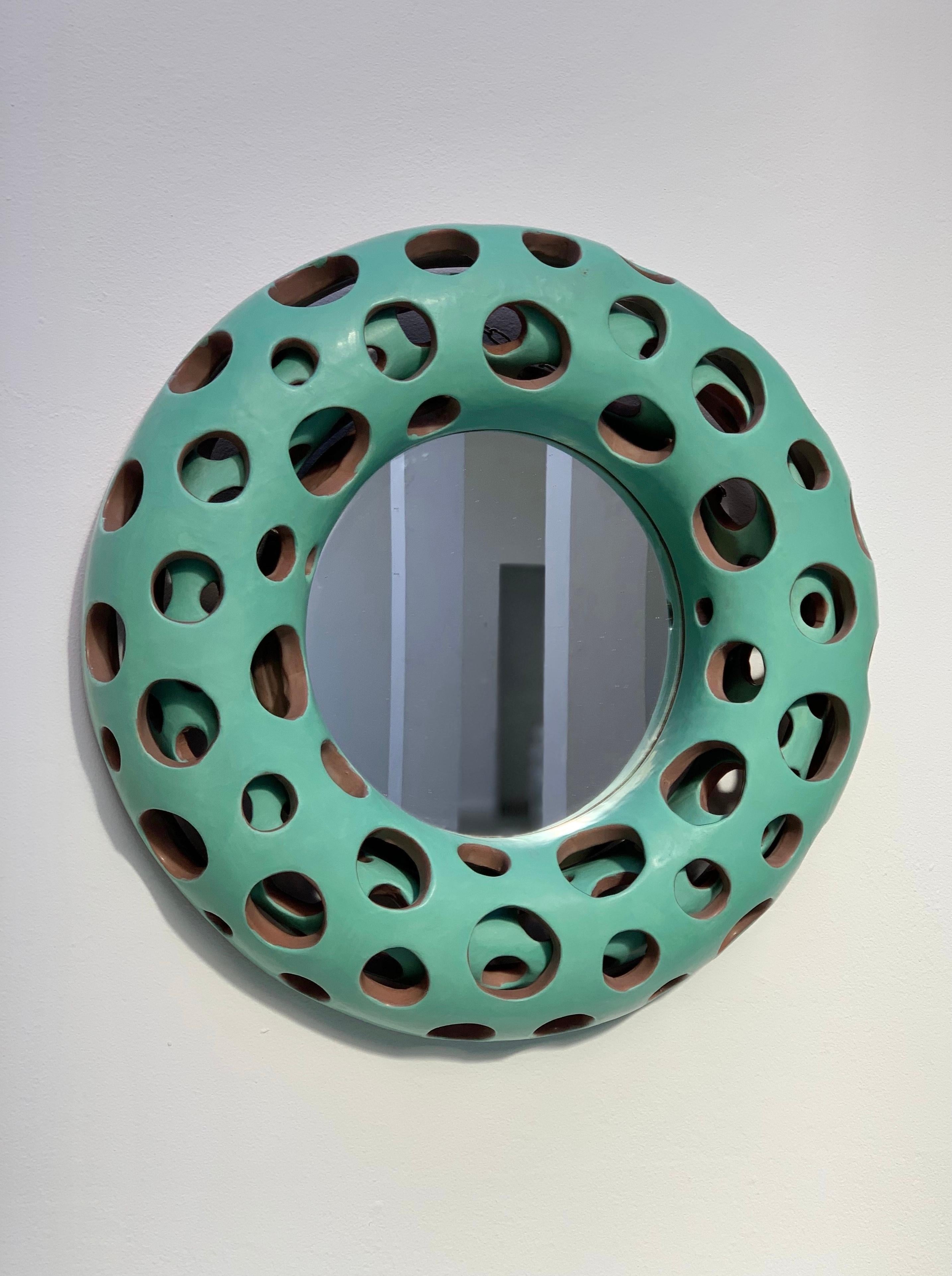 Hand-Crafted Contemporary Ceramic Mirror by Agnès Debizet, 2021 For Sale