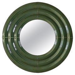 Espejo de cerámica contemporáneo "Elo 1" de Pani Jurek, 60 Verde