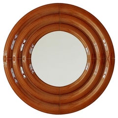 Contemporary Ceramic Mirror 'Elo 1' by Pani Jurek, 60 Ochre
