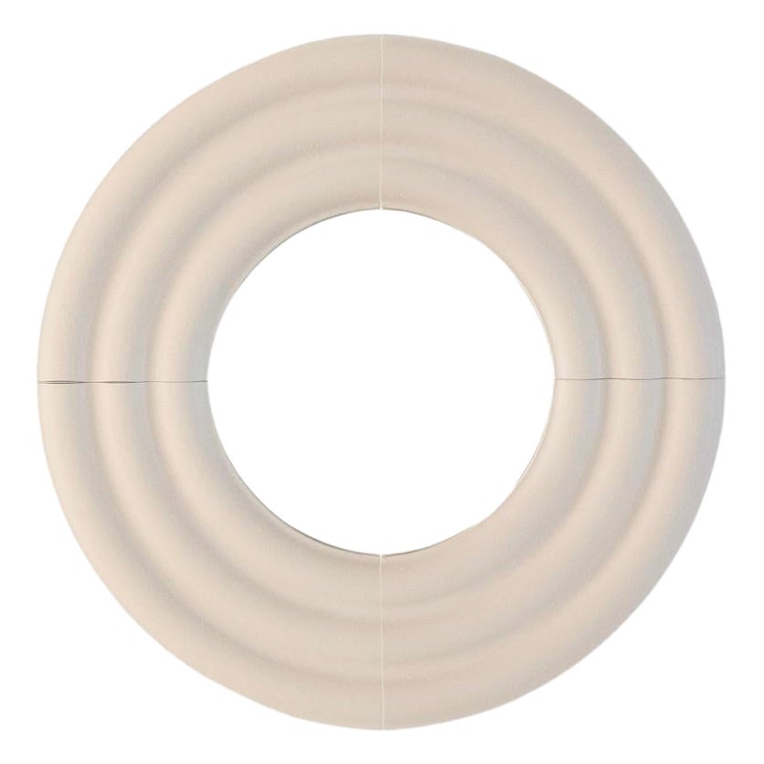Miroir contemporain en céramique 'ELO 1' par Pani Jurek, 60 White