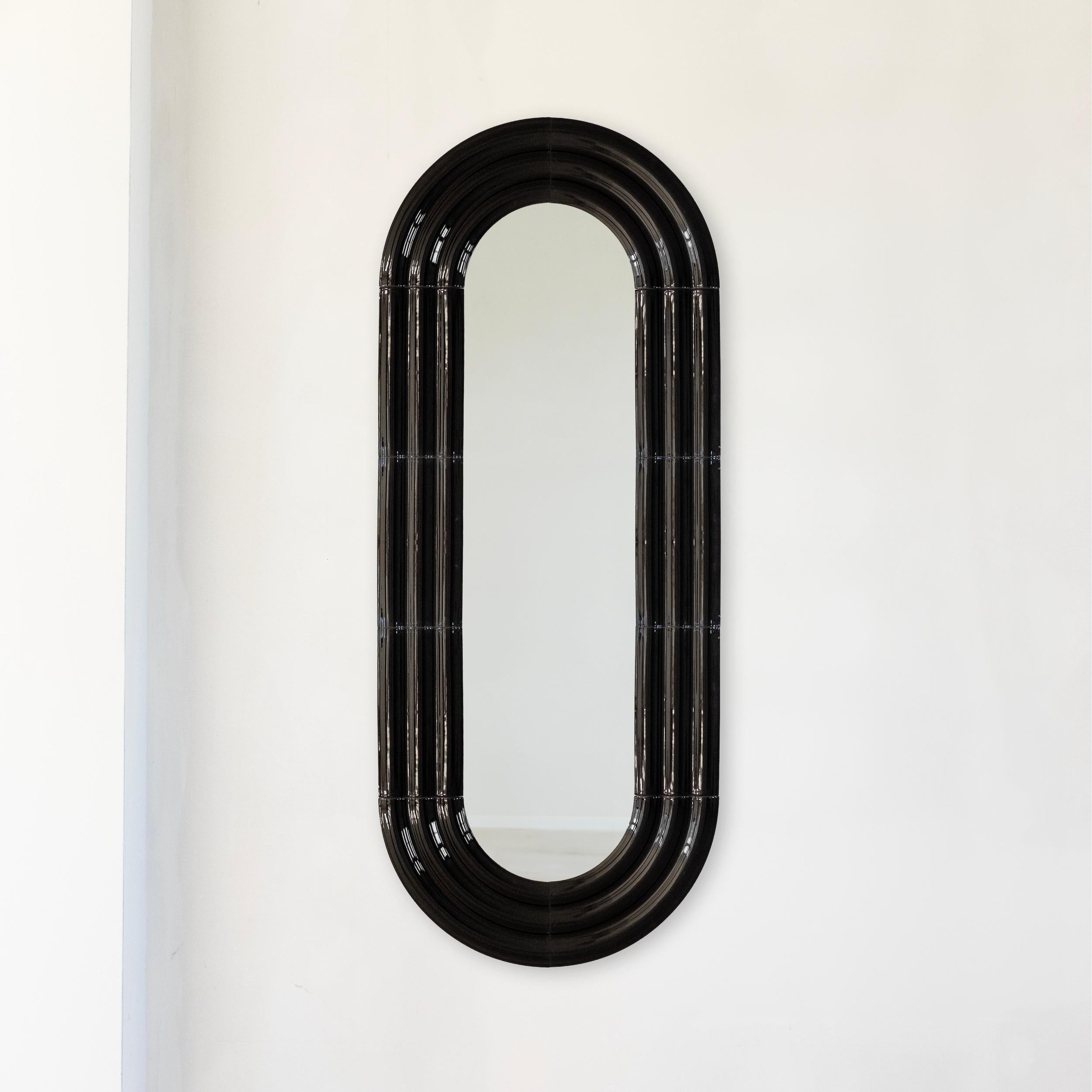 Contemporary Ceramic Mirror 'Elo 2' by Pani Jurek, 150-60 Green For Sale 1