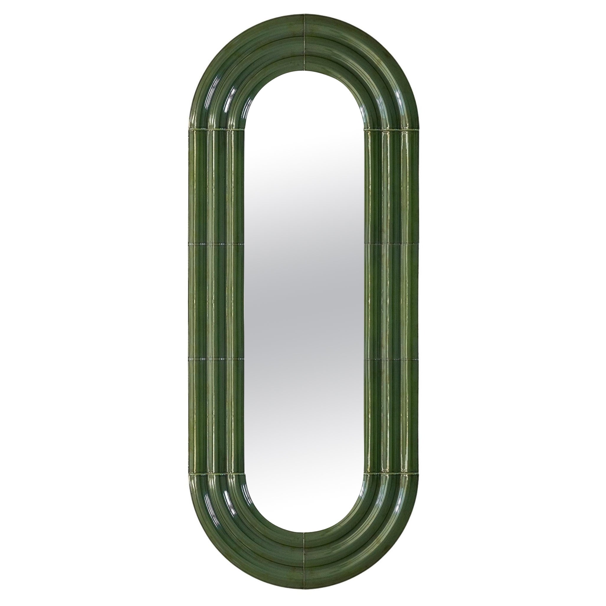 Miroir contemporain en céramique 'ELO 2' par Pani Jurek, 150-60 Greene & Greene
