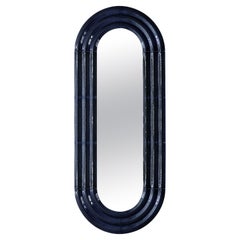 Contemporary Ceramic Mirror 'Elo 2' by Pani Jurek, 150-60 Navy Blue