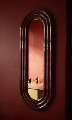 Contemporary Ceramic Mirror 'Elo 2' by Pani Jurek, 150-60 Pink