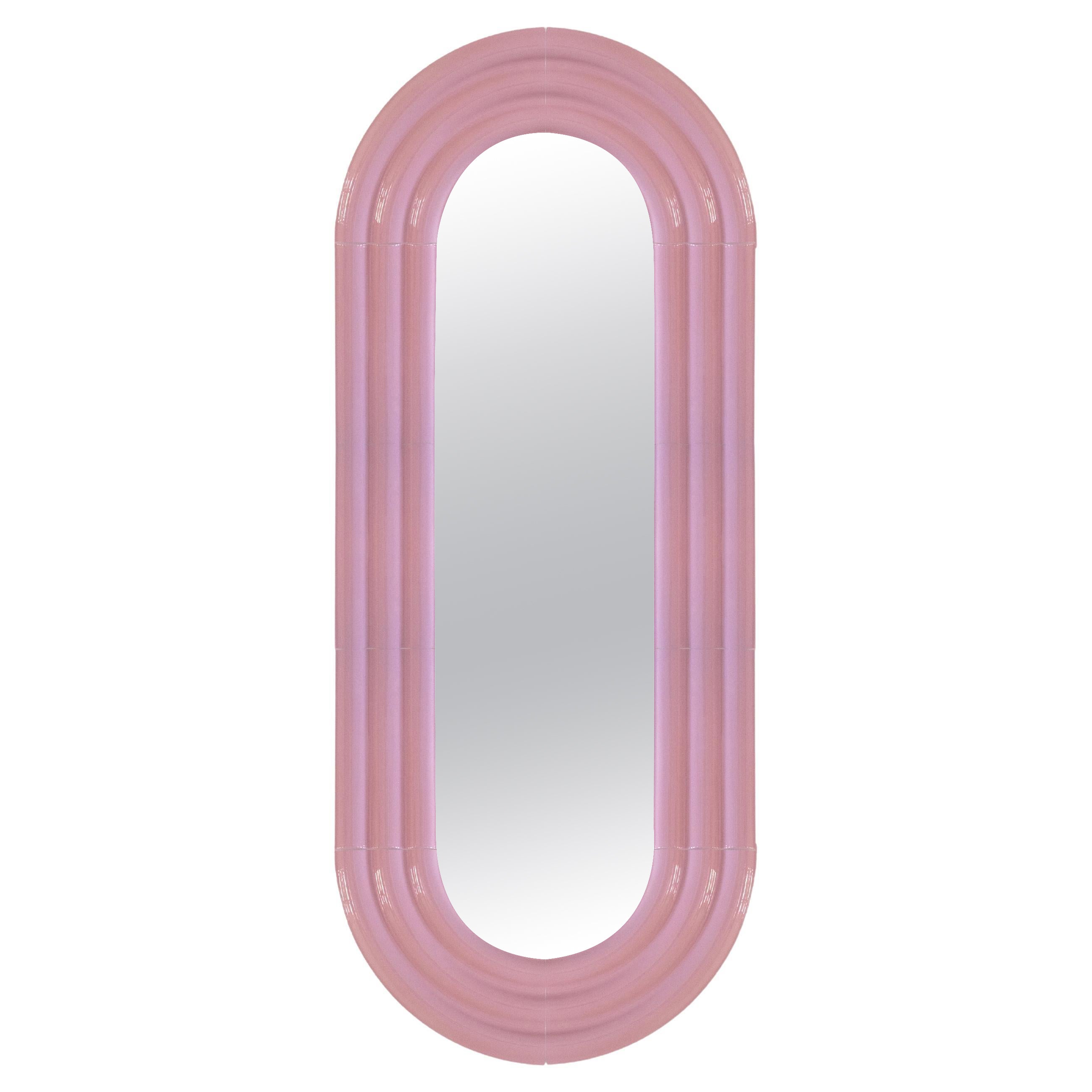 Contemporary Ceramic Mirror 'Elo 2' by Pani Jurek, 150-60 Pink