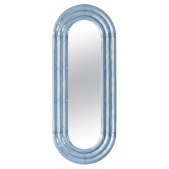Contemporary Ceramic Mirror 'Elo 2' by Pani Jurek, 150-60 Steel Blue
