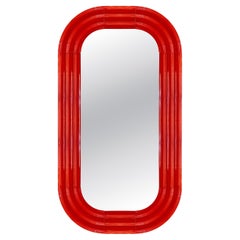 Contemporary Ceramic Mirror 'Elo 3' by Pani Jurek, 150-80 Red