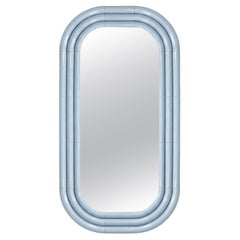 Contemporary Ceramic Mirror 'Elo 3' by Pani Jurek, 150-80 Steel Blue