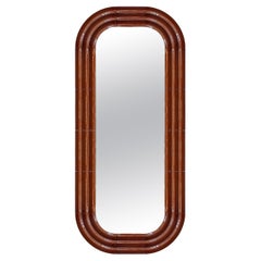 Contemporary Ceramic Mirror 'Elo 4' by Pani Jurek, 180 Brown