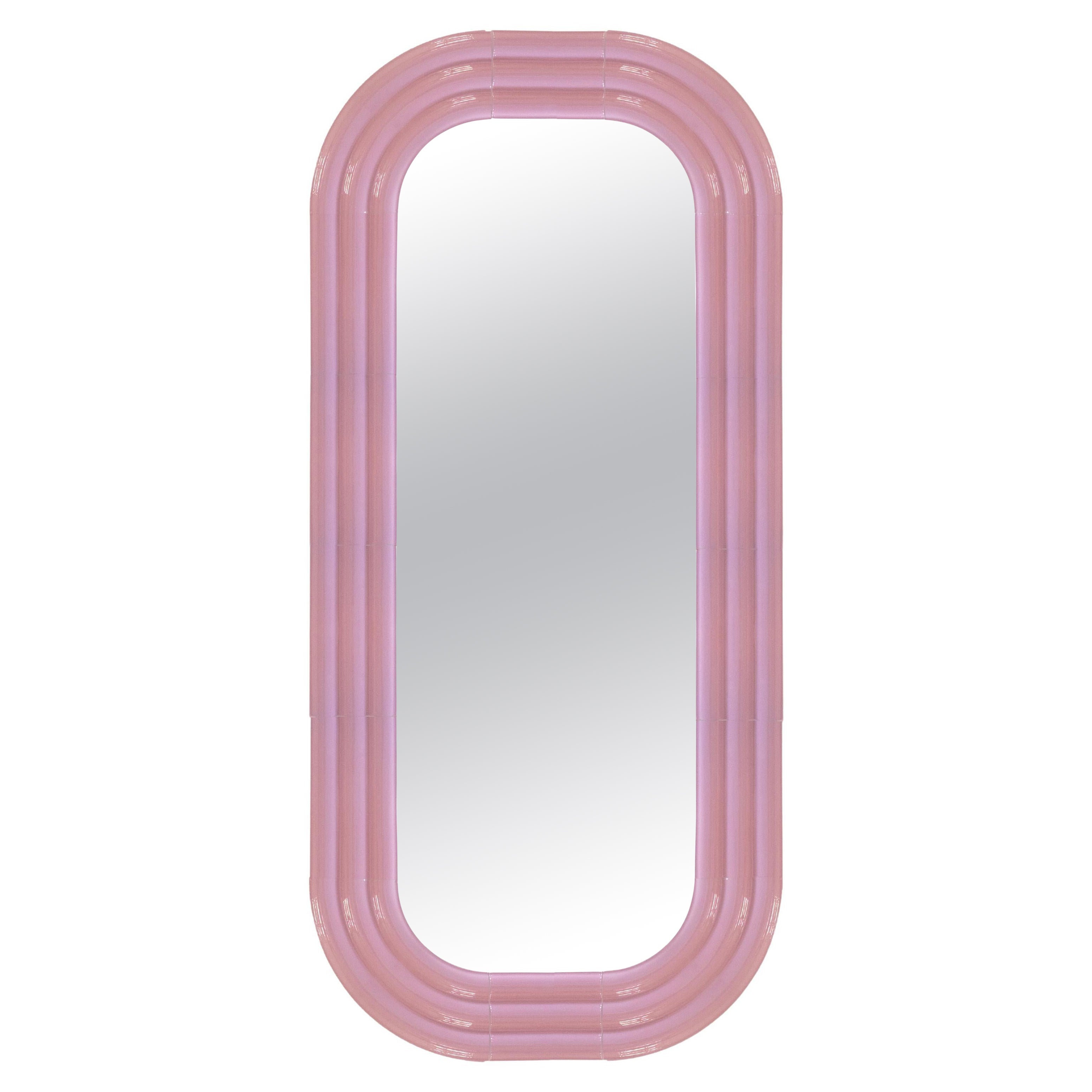 Contemporary Ceramic Mirror 'Elo 4' by Pani Jurek, 180 Pink
