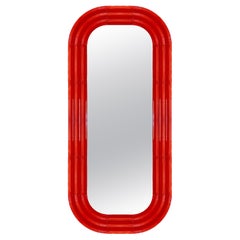 Contemporary Ceramic Mirror 'Elo 4' by Pani Jurek, 180 Red