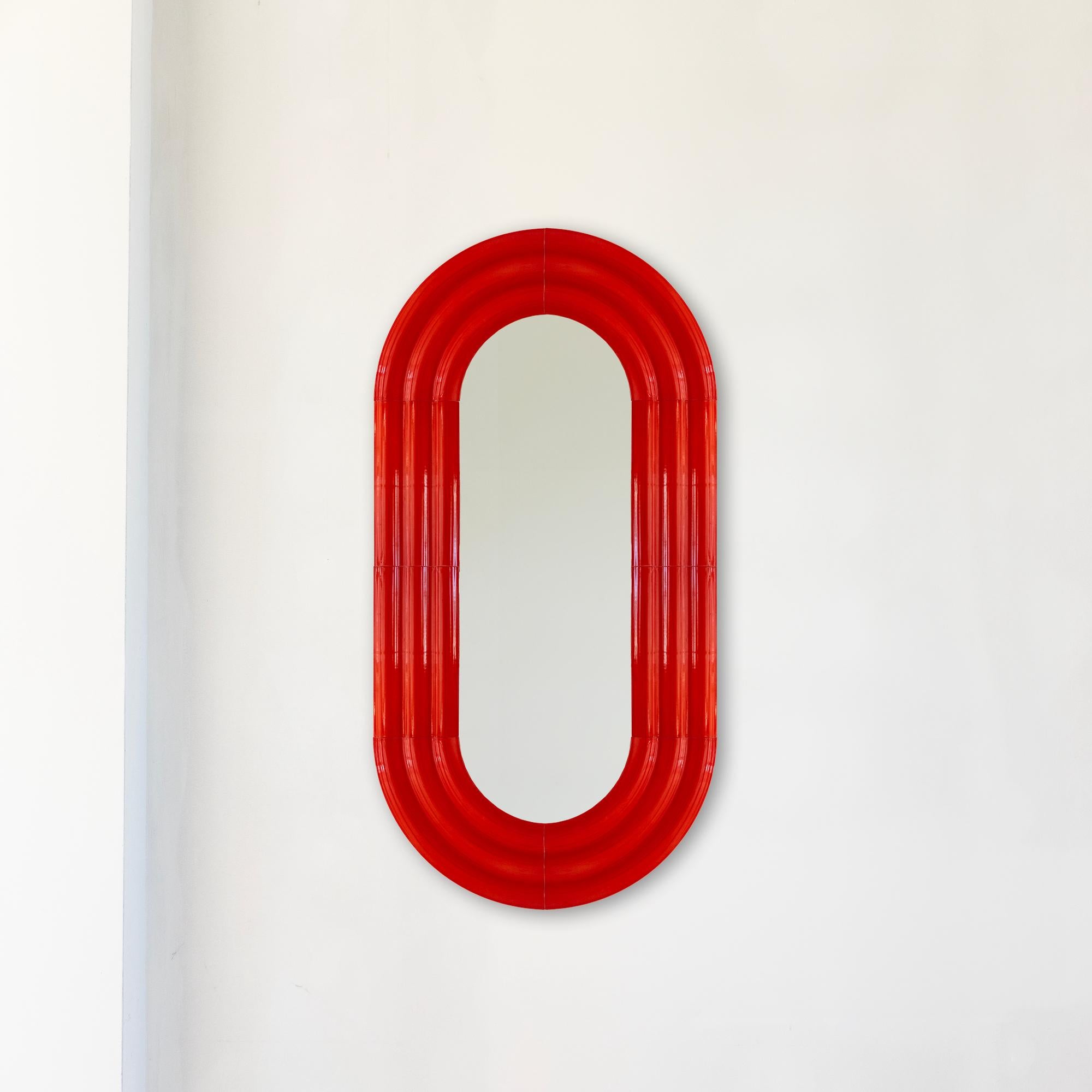 Zeitgenössischer Keramikspiegel 'ELO 5' von Pani Jurek, 120-60 Rosa im Angebot 2