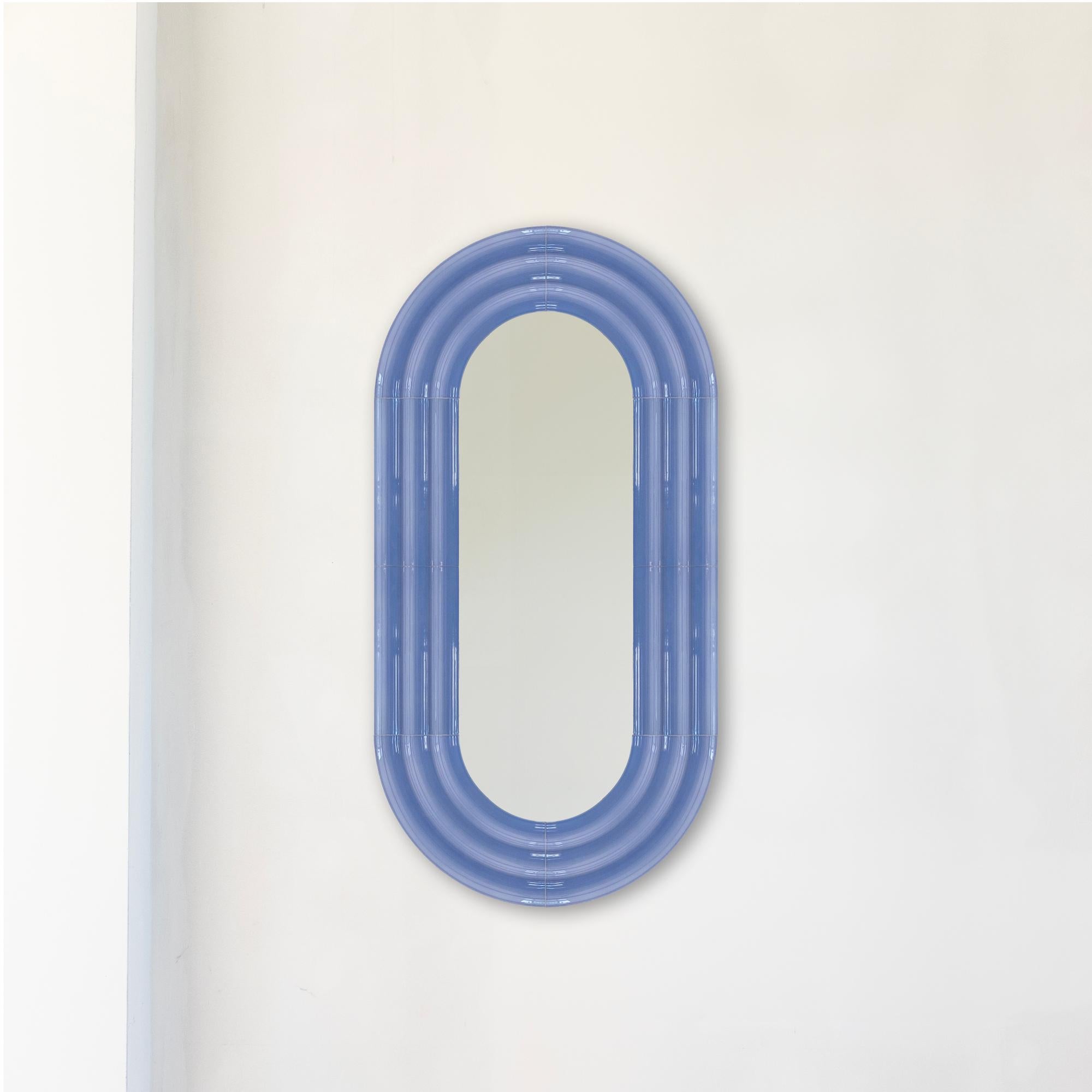 Miroir contemporain en céramique 'ELO 5' par Pani Jurek, 120-60 rouge en vente 5