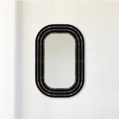 Contemporary Ceramic Mirror 'Elo 6' by Pani Jurek, 120-80 Black