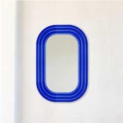 Contemporary Ceramic Mirror 'Elo 6' by Pani Jurek, 120-80 Cobalt Blue
