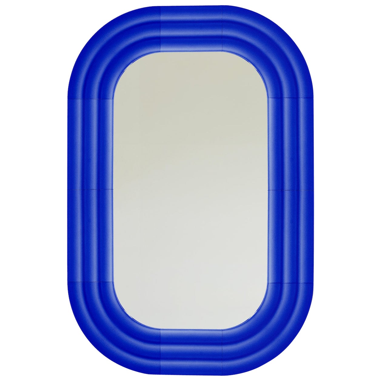 Espejo de cerámica contemporáneo "Elo 6" de Pani Jurek, 120-80 Azul cobalto
