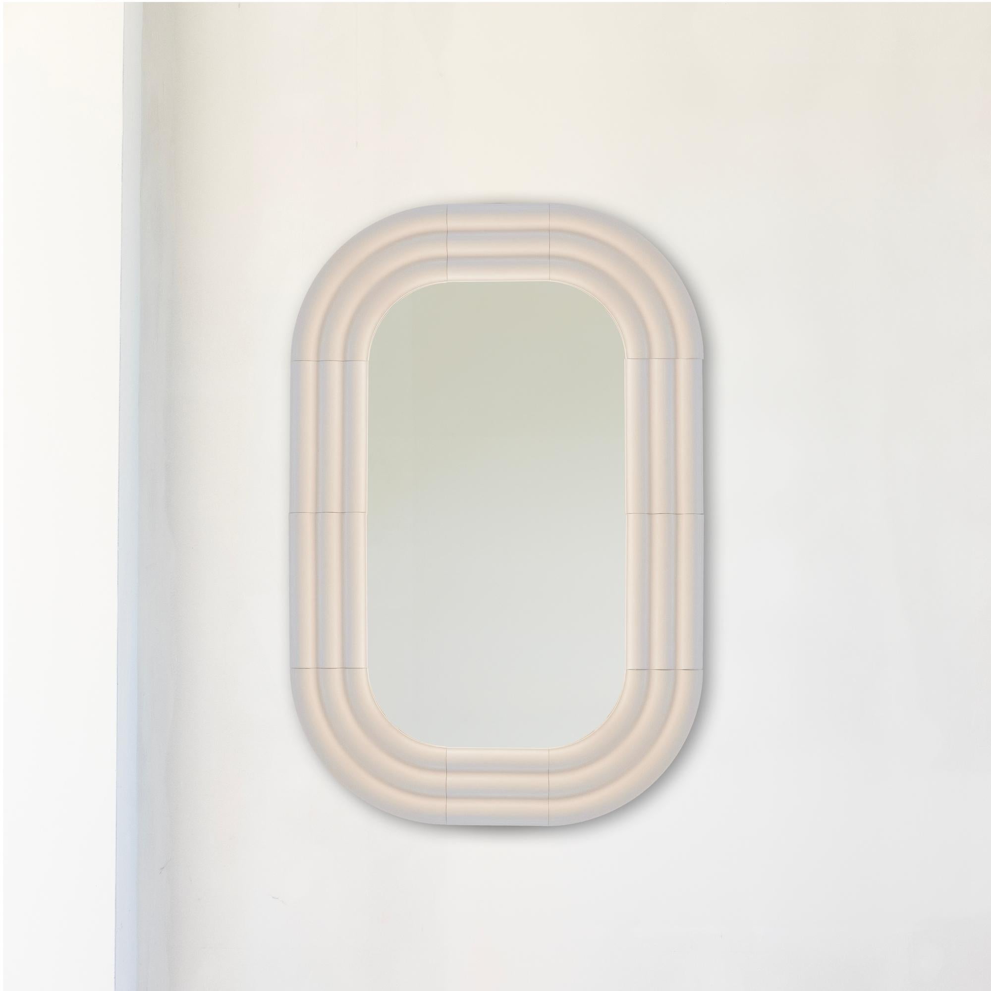 Contemporary Ceramic Mirror 'Elo 6' by Pani Jurek, 120-80 Ochre For Sale 3
