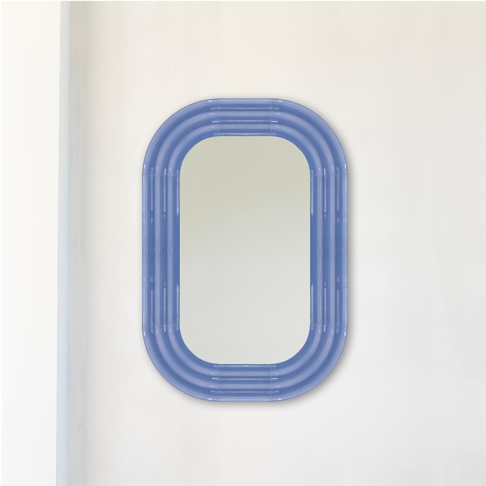 Miroir contemporain en céramique 'ELO 6' par Pani Jurek, 120-80 Pink en vente 1