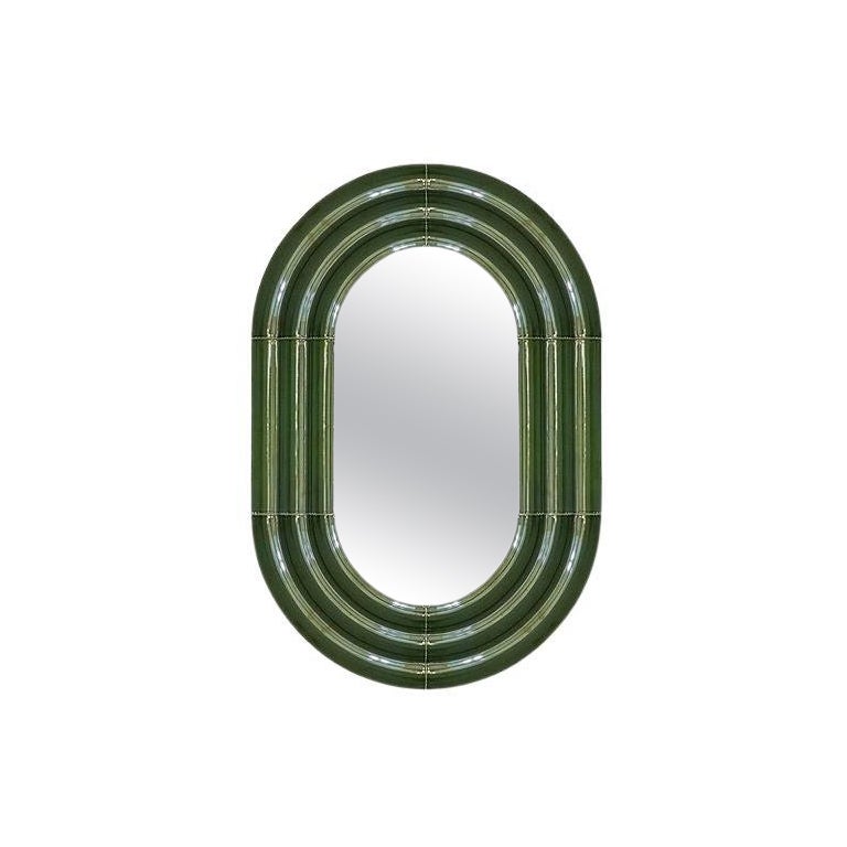 Miroir contemporain en céramique 'ELO' par Pani Jurek, 60-90 Greene & Greene