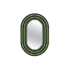 Contemporary Ceramic Mirror 'Elo' by Pani Jurek, 60-90 Green
