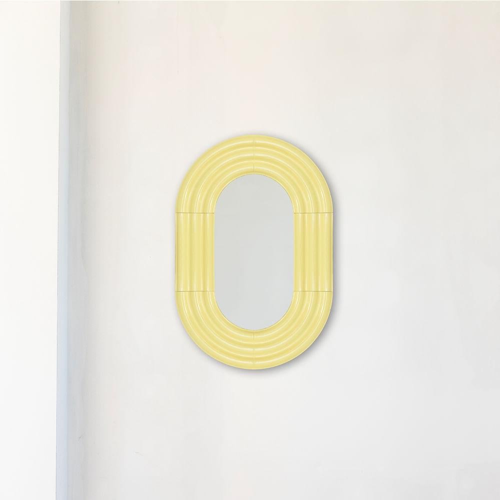 Contemporary Ceramic Mirror 'Elo' by Pani Jurek, 60-90 Lilac For Sale 4