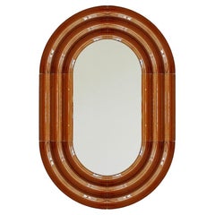Contemporary Ceramic Mirror 'Elo' by Pani Jurek, 60-90 Ochre